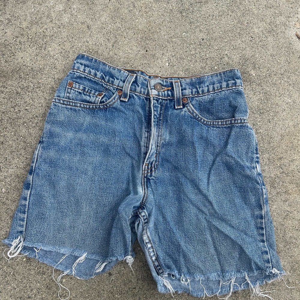 Levi's Medium Blue Denim Cutoff Shorts